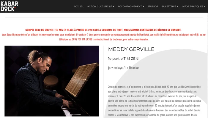 Meddy Gerville au KabarDock - Réunion
