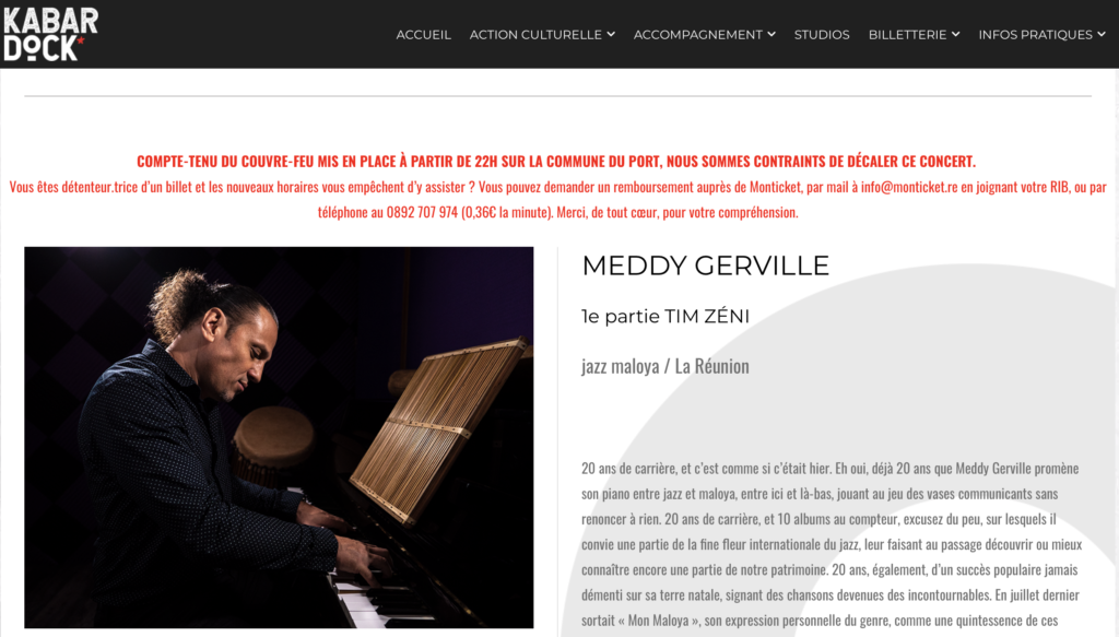 Meddy Gerville au KabarDock – Réunion